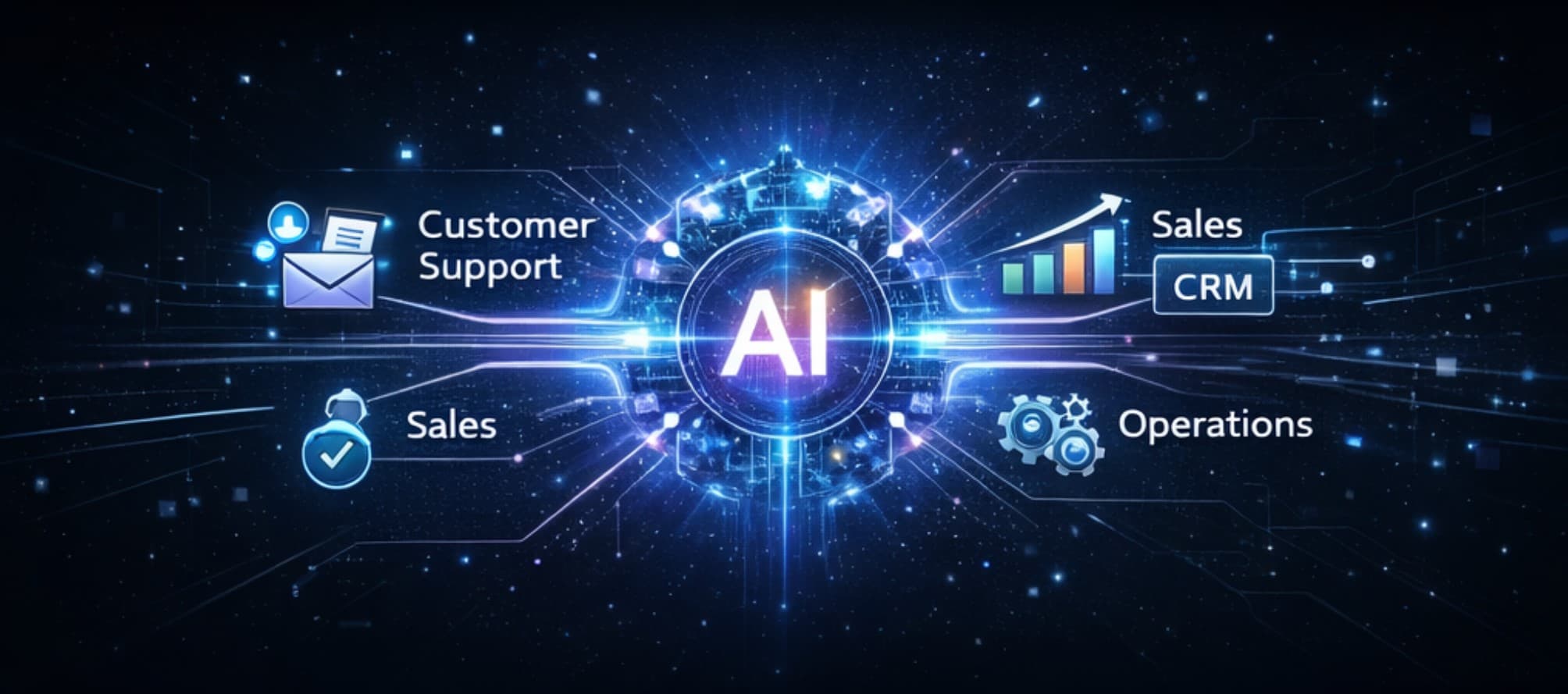 AI solutions across customer support, sales, operations and finance